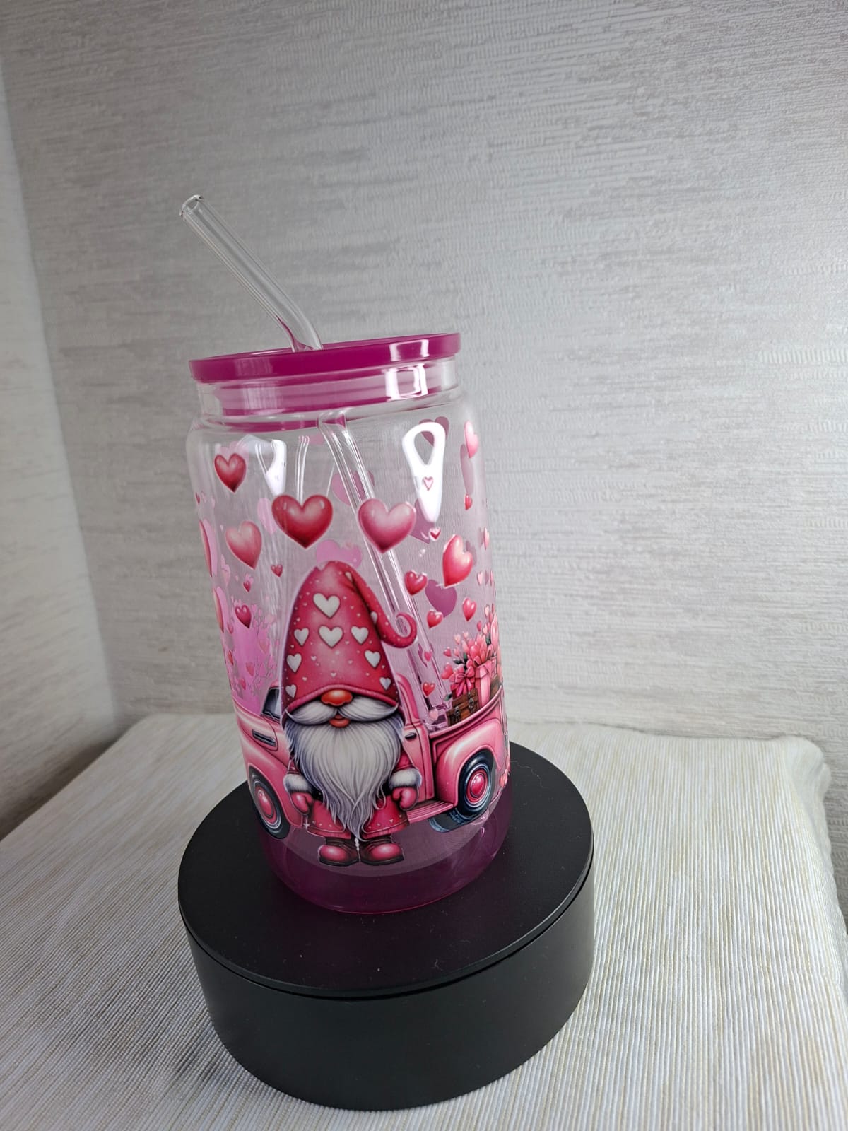 Glas Trinkbecher „Love Gnome“