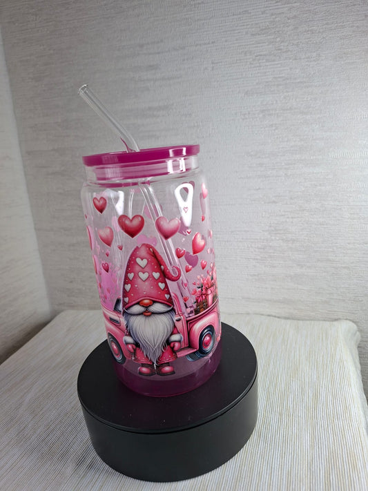 Glas Trinkbecher „Love Gnome“