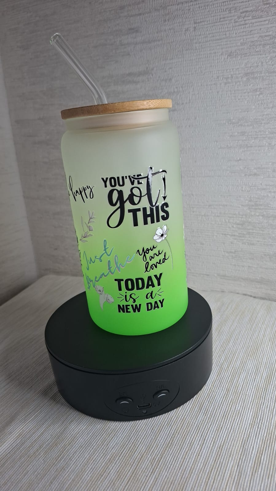 Trinkglas mit Sprüchen – „Healing & Motivation Cup“