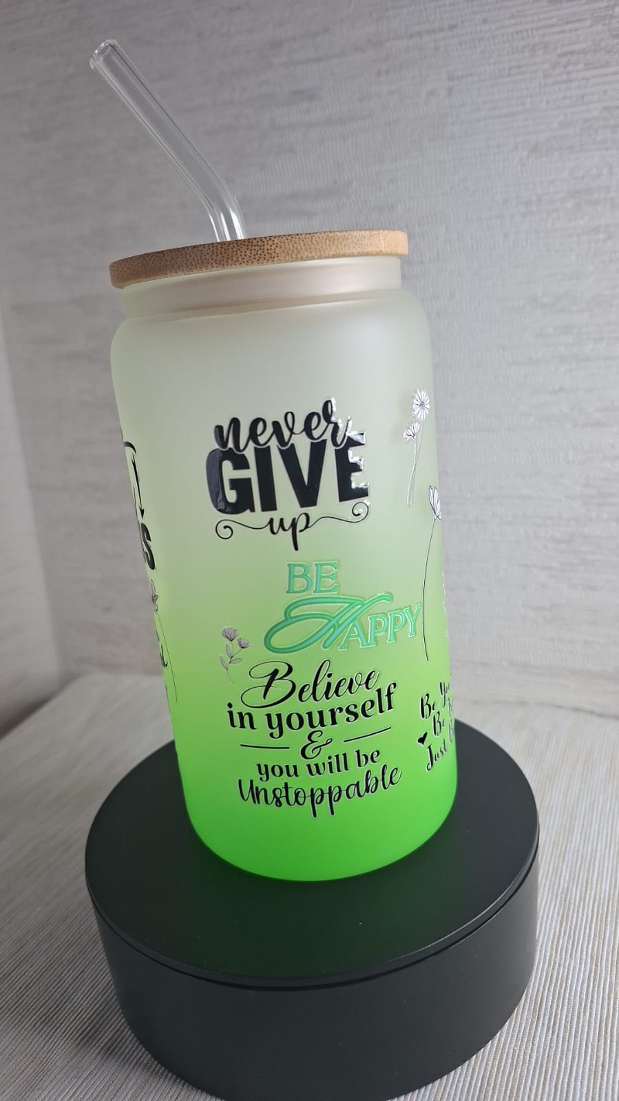 Trinkglas mit Sprüchen – „Healing & Motivation Cup“