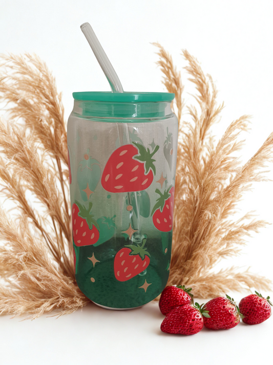 Trinkglas Erdbeere